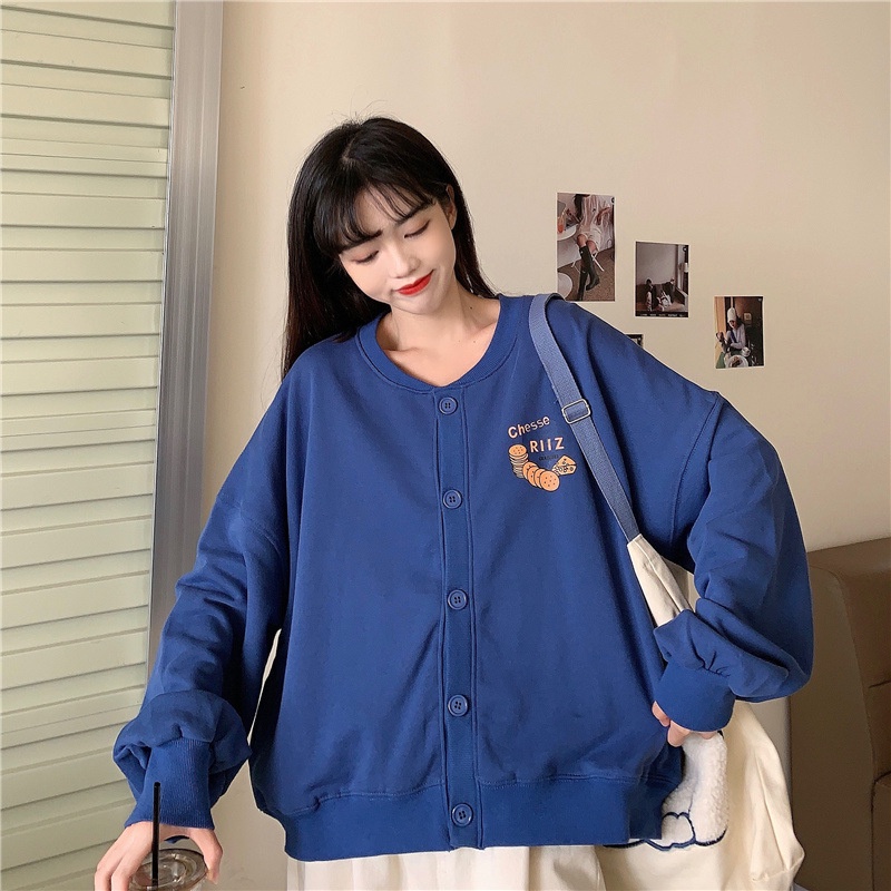 Áo Nỉ Cardigan Riiz Cúc Cài Phong Cách Hàn Quốc | BigBuy360 - bigbuy360.vn