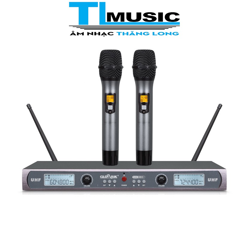 Bộ Mic không dây UHF cao cấp Glosrik GM-1810 - UHF Wireless Microphone Glosrik GM-1810
