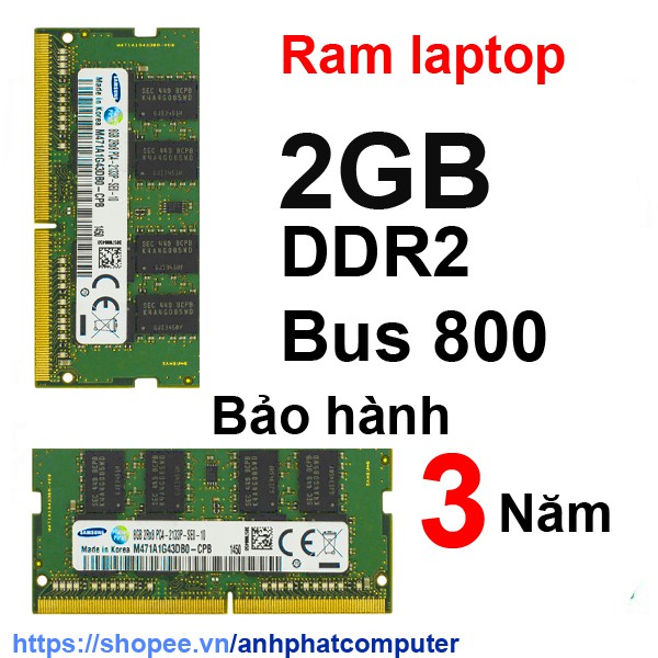 Ram laptop 2GB ddr2 bus 800
