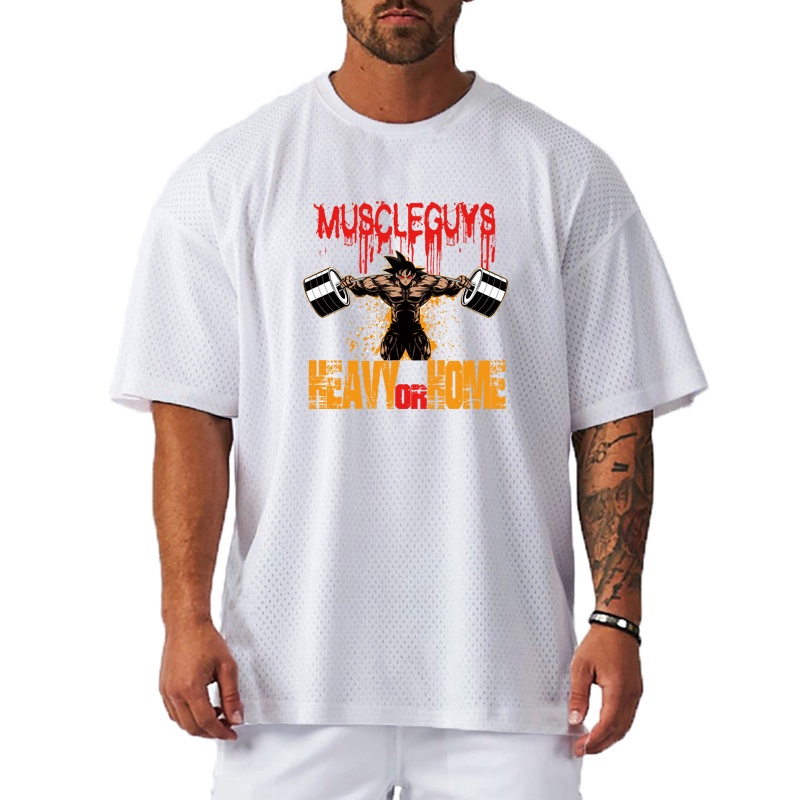 Áo Thun Thể Thao Tay Ngắn Phối Lưới Khô Thoáng Nhanh Thời Trang Cho Nam