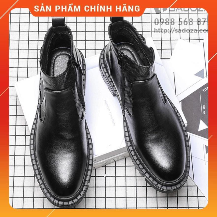 Giày Boot Nam Da Bò - FREESHIP - Giày Nam Cổ Cao Xuất Khẩu Âu Mỹ Thời Thượng GNK158 -sp1