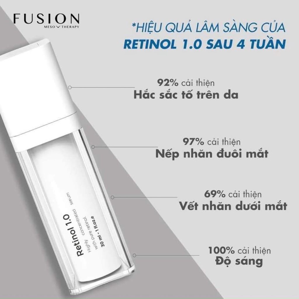 [CHÍNH HÃNG] Retinol Fusion 1.0 Sáng Da, Giảm Nếp Nhăn, Se Khít Lỗ Chân Lông 30ml