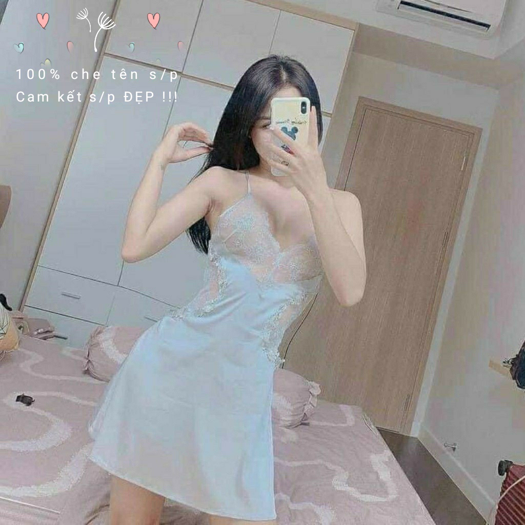 (M33) [Hàng đẹp ] Váy ngủ cao cấp sexy lụa  , Đầm mặc nhà gợi cảm quyến rũ | BigBuy360 - bigbuy360.vn