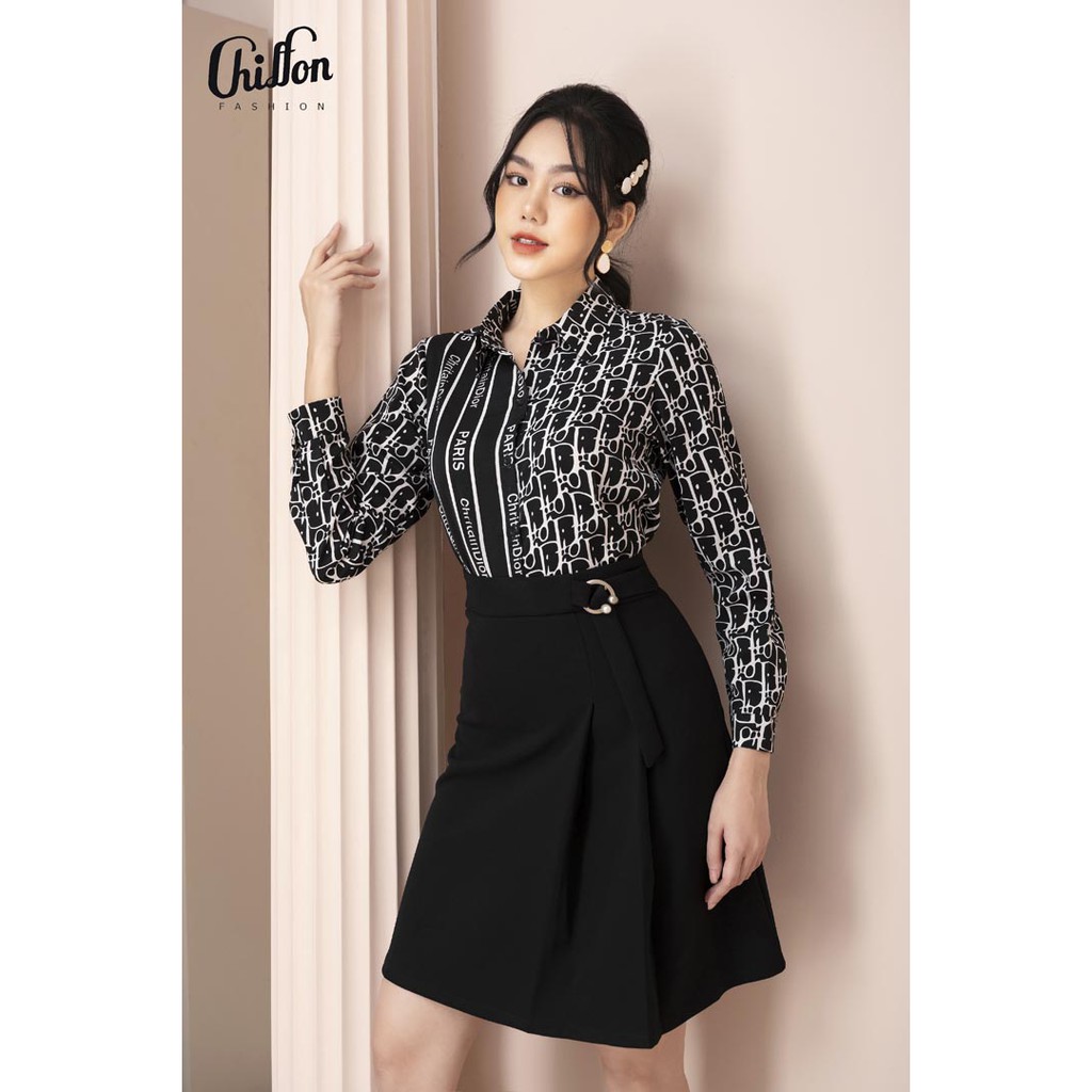 Chân váy công sở dáng A dễ phối đồ của thương hiệu Thời Trang Chiffon