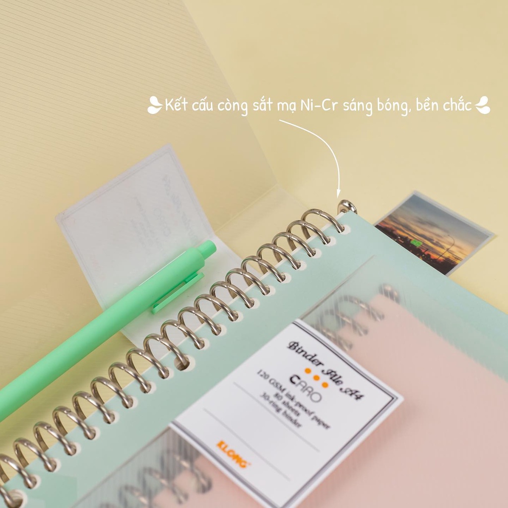Sổ binder sắt Klong A4 120GSM giấy dày