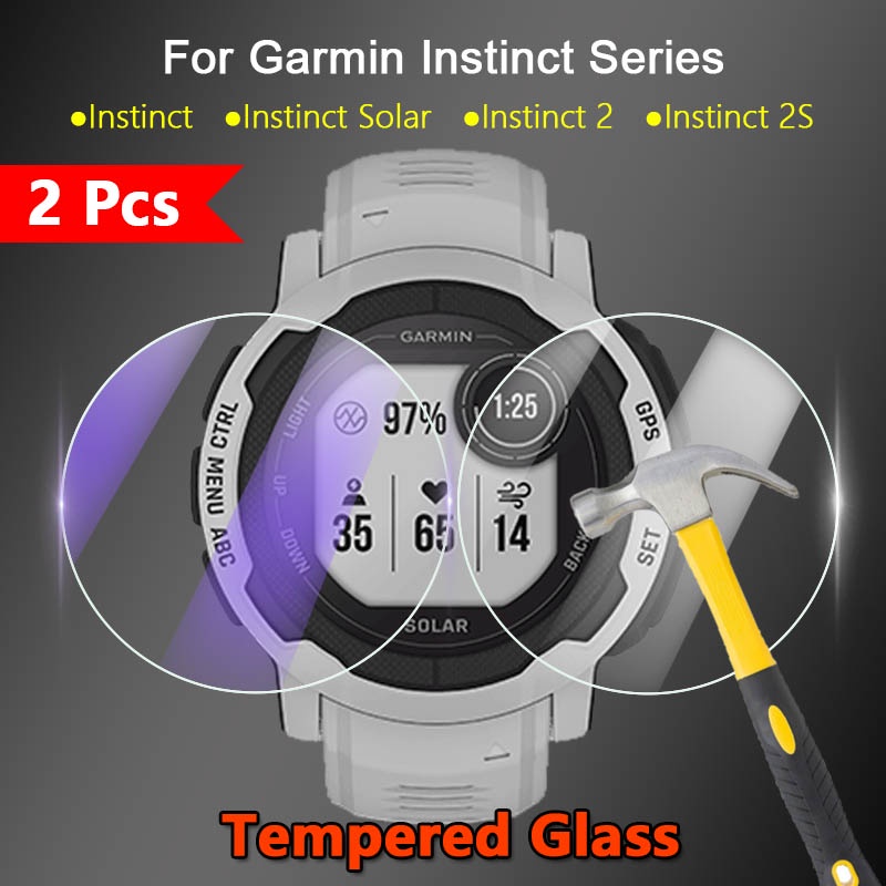 Set 5 Kính Cường Lực 2.5D HD Trong Suốt Bảo Vệ Màn Hình Chống Ánh Sáng Xanh Cho Đồng Hồ Thông Minh Garmin Instinct 2 2S