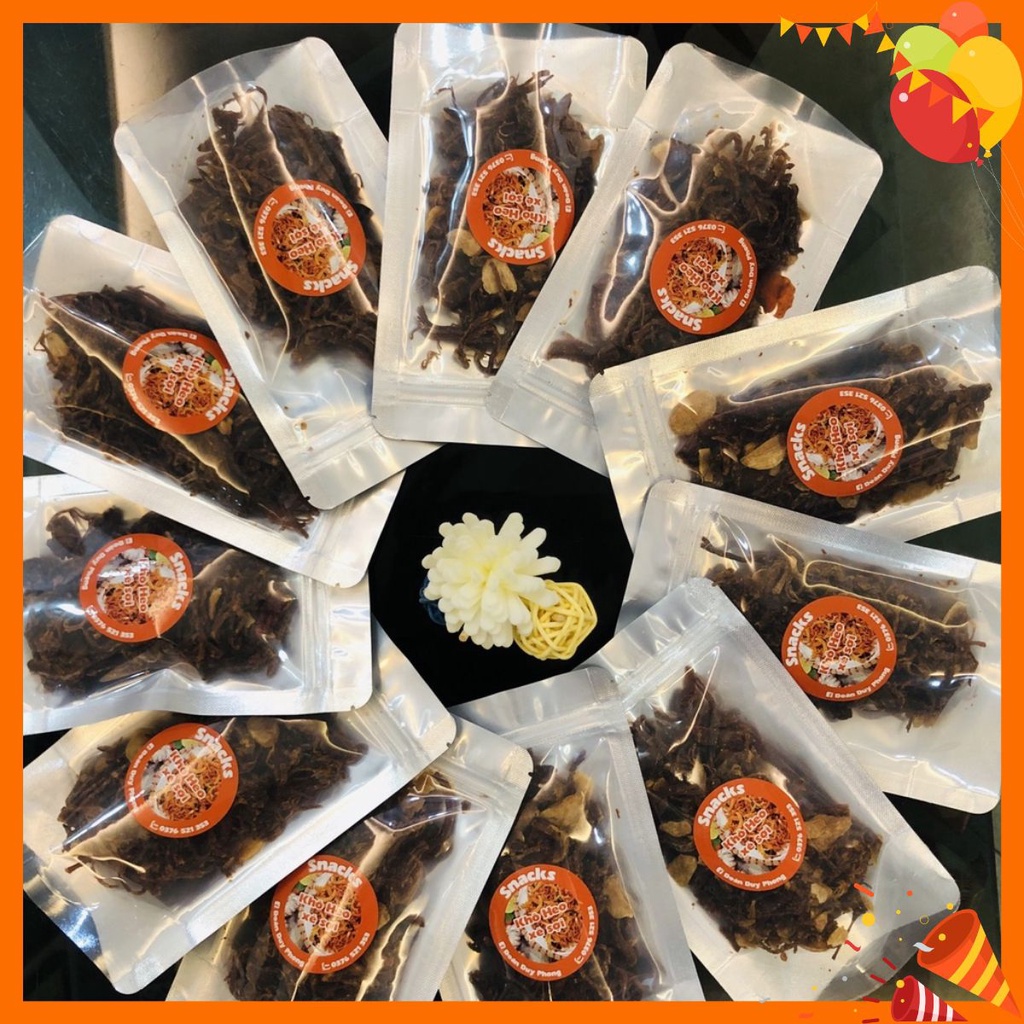 Khô Heo Cháy Tỏi 100gr/túi-Đồ ăn vặt ngon bổ rẻ Mr Benz-Tinh hoa ẩm thực Việt
