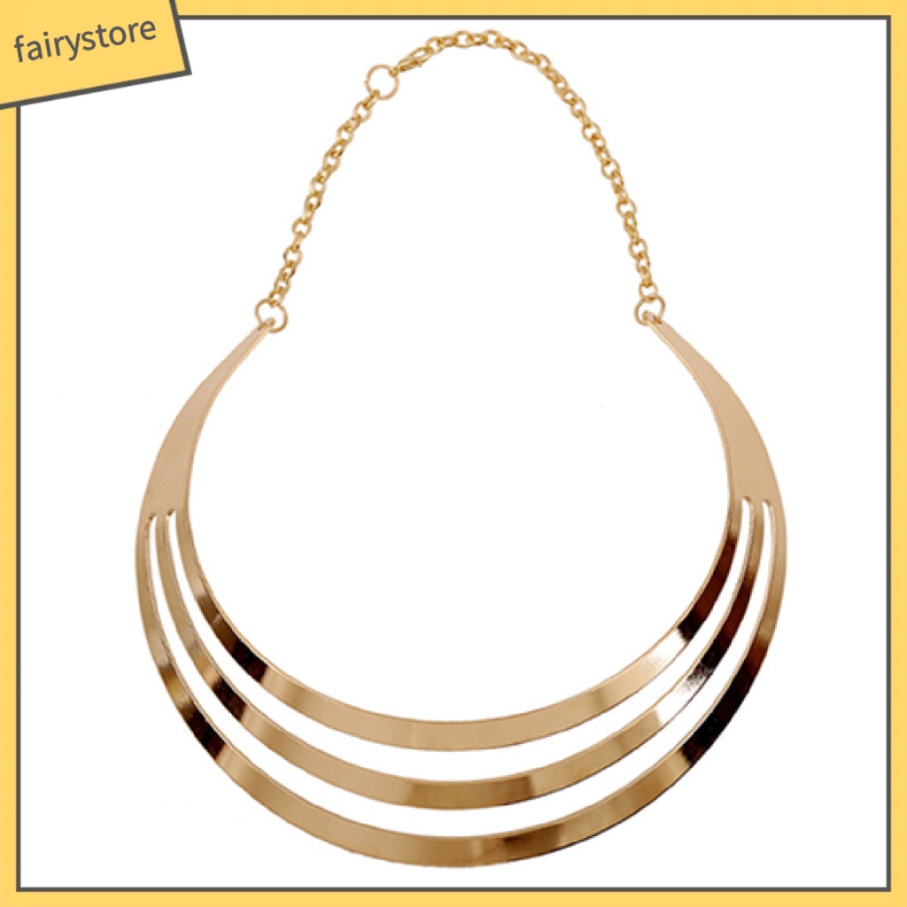 Vòng Cổ Hợp Kim 3 Tầng Đơn Giản Độc Đáo Cho Nữ