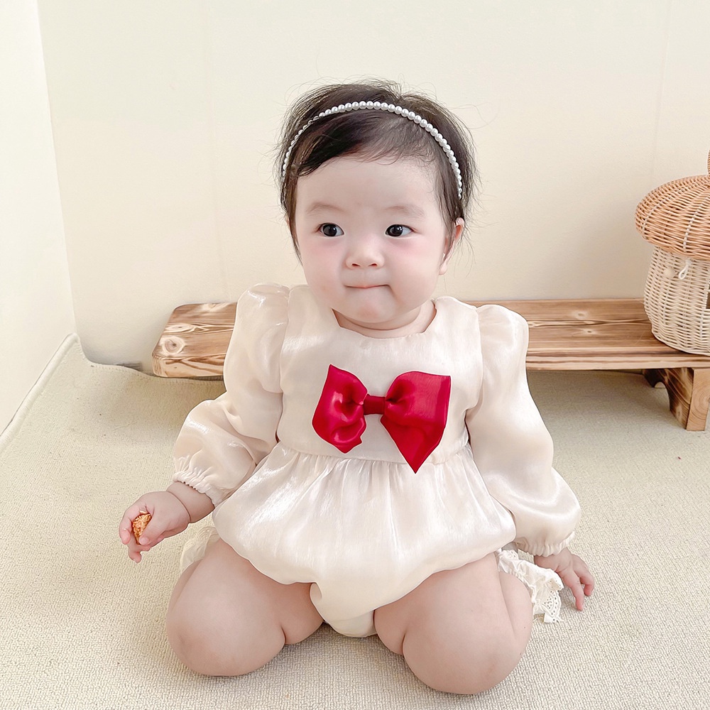 Váy Bodychip Nơ Ngực Lụa Cao Cấp Cho Bé Gái