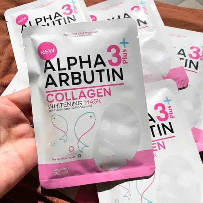(Hàng Mới Về) Mặt Nạ Alpha Arbutin 3 Plus Collagen Làm Trắng Da 1 Tặng 1