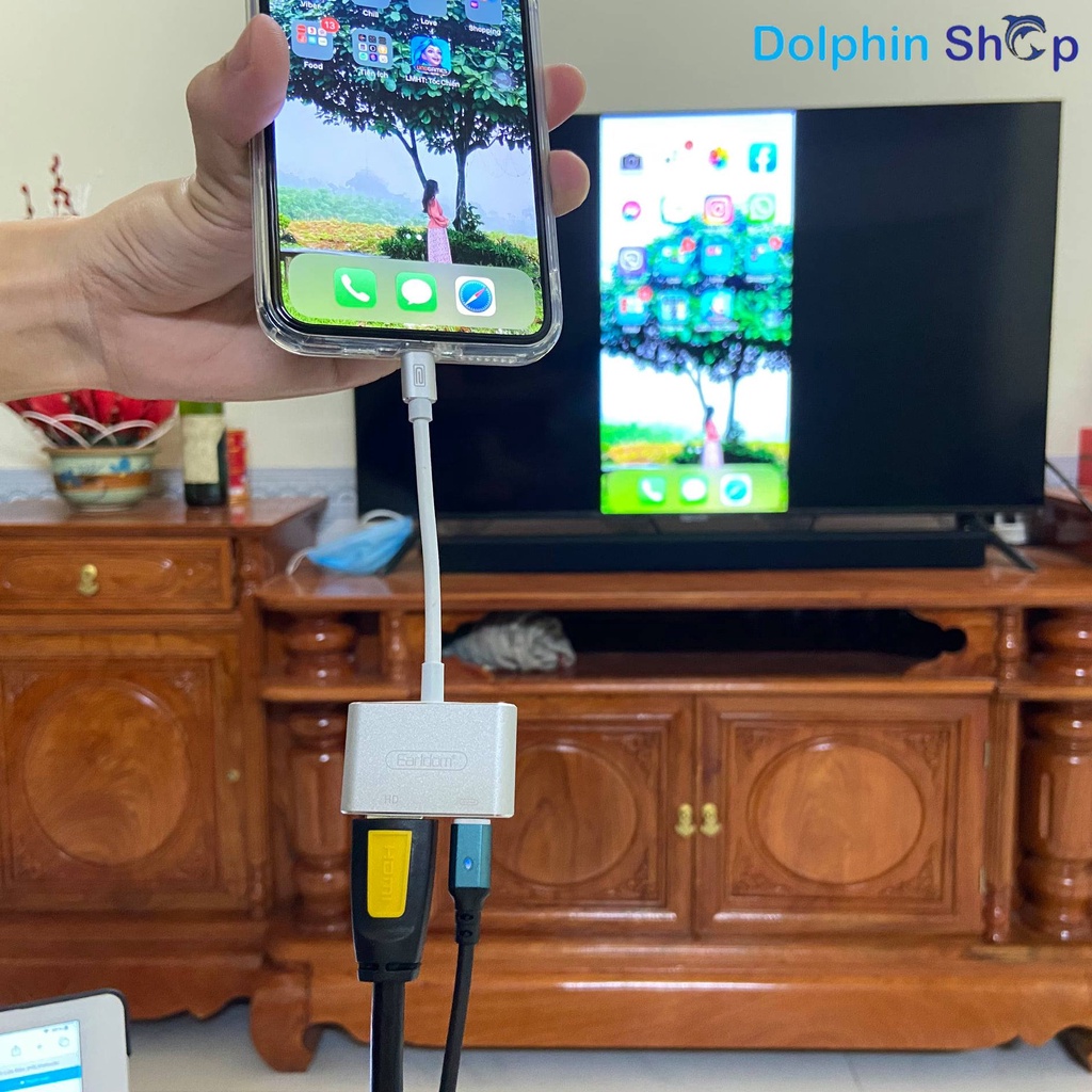 Hdmi IP2in1 Earldom W15 Chuyển Từ Cổng Sang 1 Cổng HDMI Và 1 Cổng