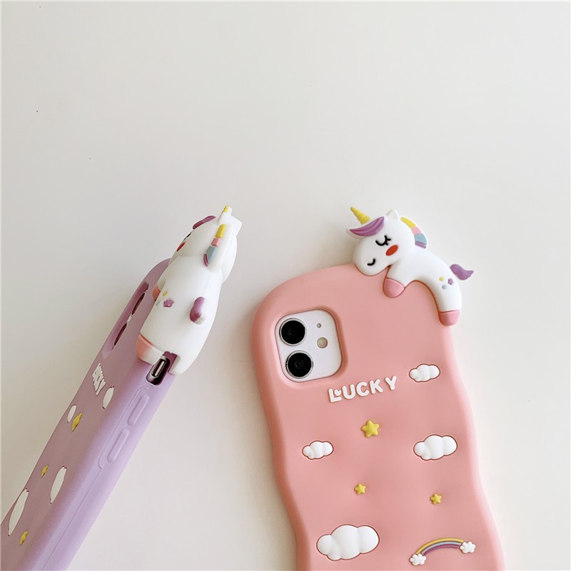 IPhone case-iPhone 11 Pro Max / iPhone12 / iPhone X / iPhone 7 Plus / iPhone 8 / iPhone 6 cloud unicorn sunscreen case