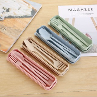 Bộ Đũa Thìa Dĩa Làm Từ Thân Lúa Mạch