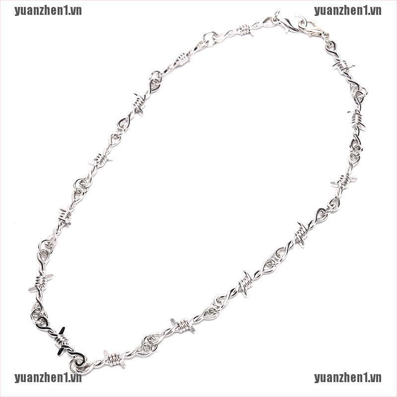 [YUANZHEN1] Vòng Cổ Dây Gai Phong Cách Hip Hop Punk Cho Nam Và Nữ