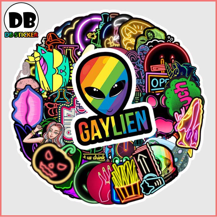 Sticker cute dán trang trí laptop, mũ bảo hiểm phong cách đường phố - DB.002