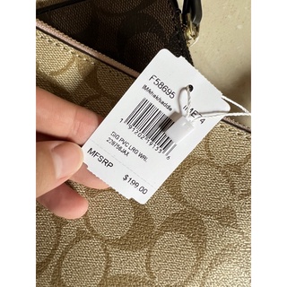 [chính hãng] ví cầm tay Coach sz 20cm