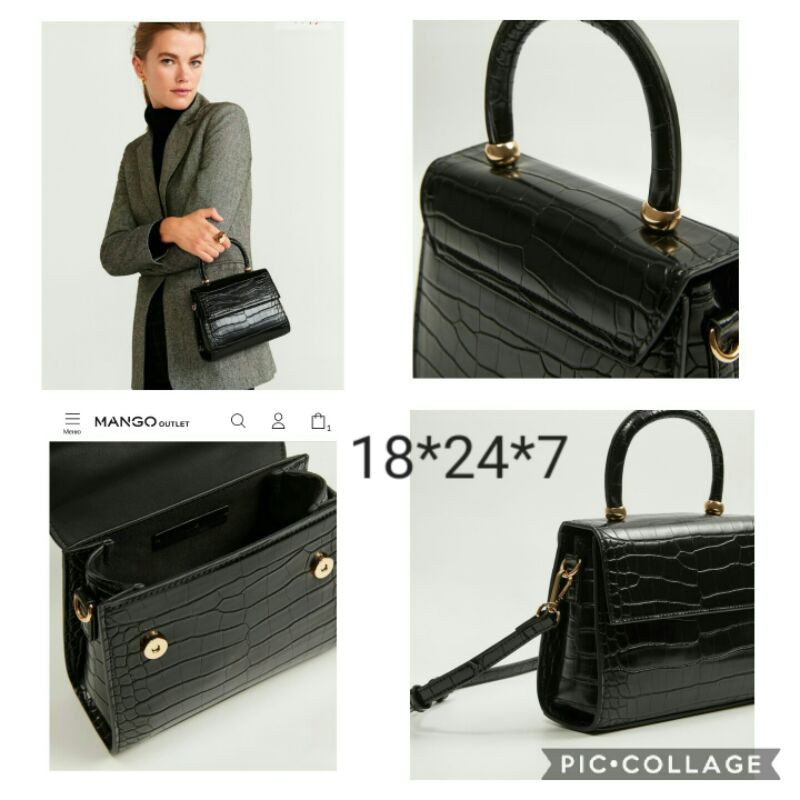 Túi Mango Croc nhiều màu sale off - hxt Nga kèm bill