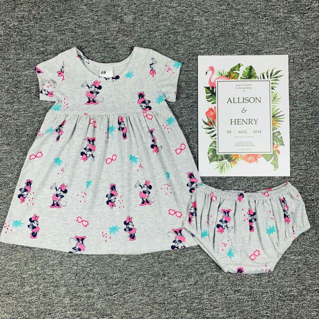 Đầm thun Cotton kèm quần chíp