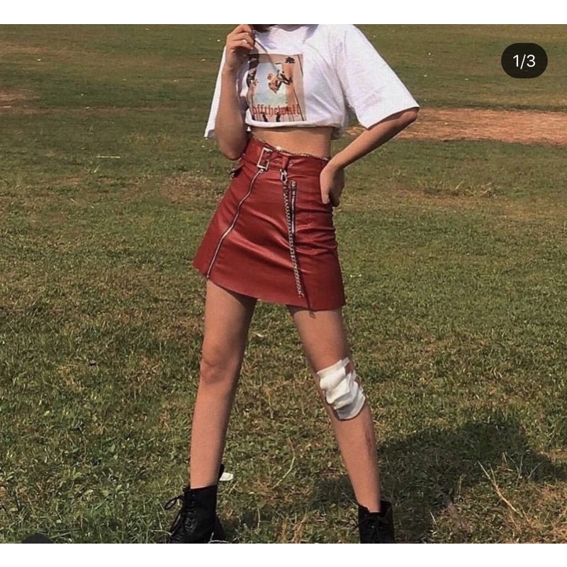 Chân váy da Highcut highcutstudio