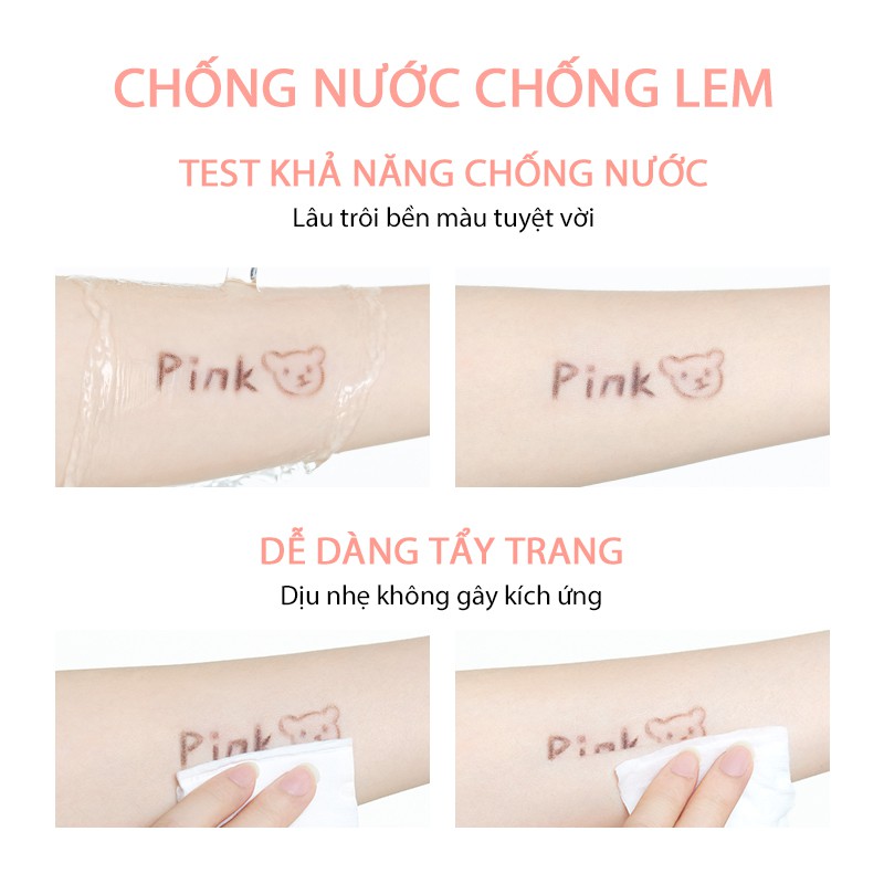 Chì kẻ chân mày Pink Bear tự nhiên và mịn mượt với vỏ hồng khéo léo 10g | BigBuy360 - bigbuy360.vn