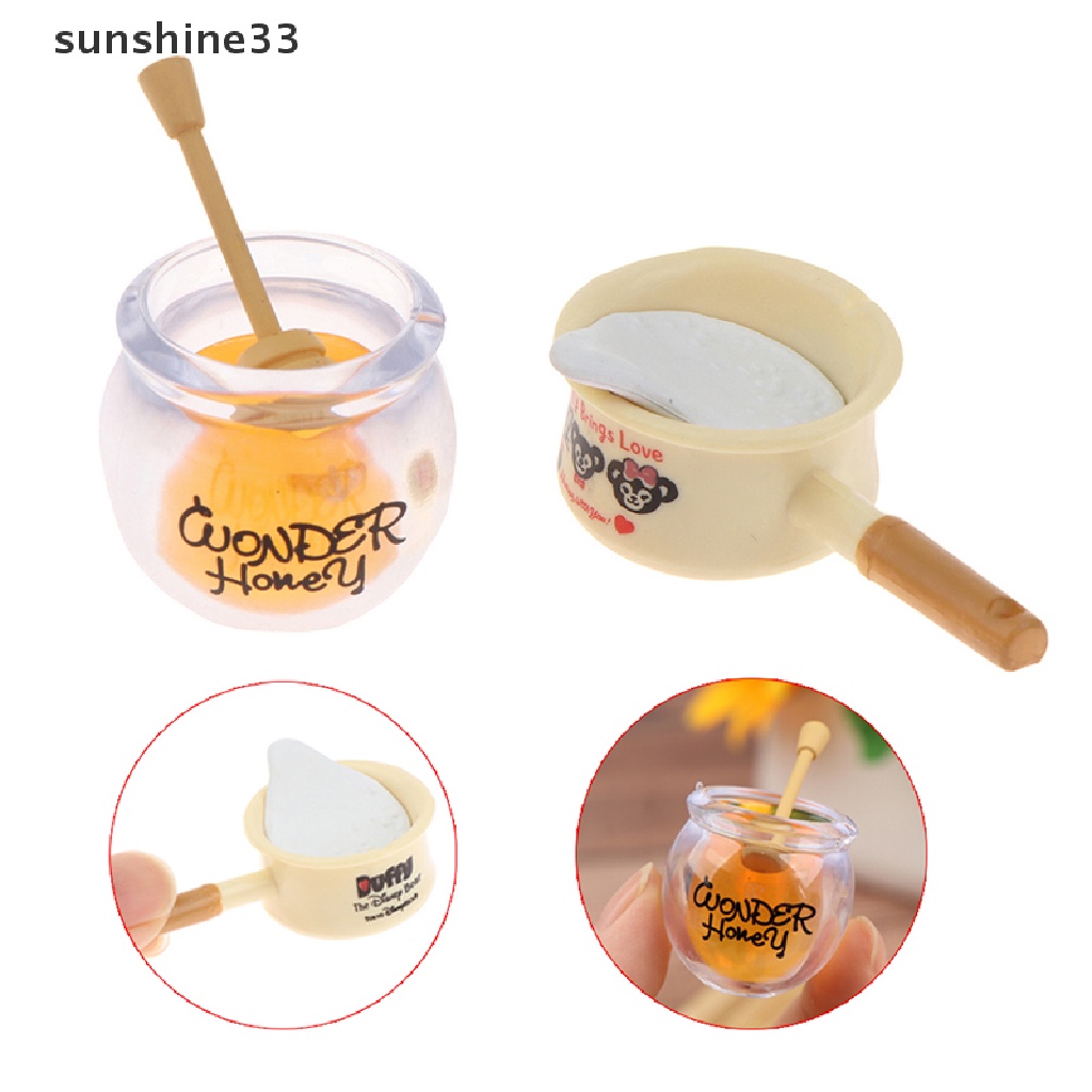 Mô Hình Bình Sữa Mật Ong Mini Tỉ Lệ 1: 12 Trang Trí Nhà Búp Bê