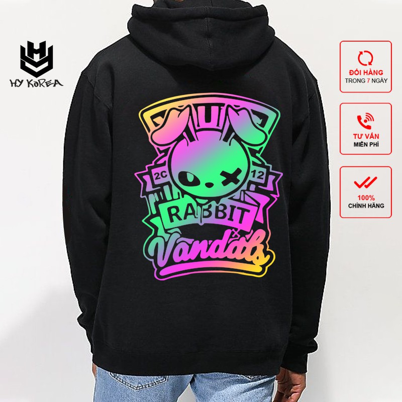 Áo Hoodie HY KOREA Nữ Nam Khoác Nỉ Form Rộng Kiểu Sweater Unisex In Hình VanDaLat 144.