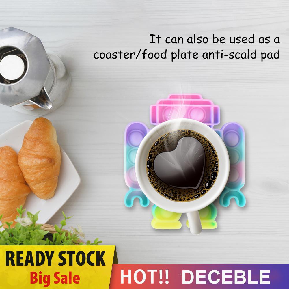 Pop It Fidget Đồ chơi Robot Push Bubble Fidget Sensory Đồ chơi Stress Relieve Đồ chơis Rainbow Macaron