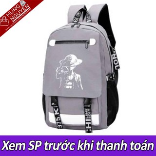 Balo phát quang hình Luffy Xám (tặng khóa chống trộm, cápUSB)