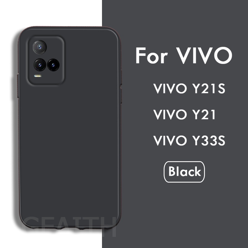Ốp Điện Thoại TPU Silicone Màu Trơn Cho Vivo y17s Y21s Y53s Y51A Y51 V21 5G V21 VivoY21s VivoV21 VivoY53s