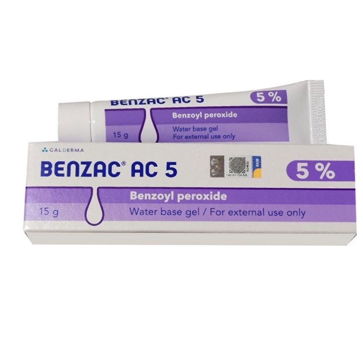 Benzac AC 5 Benzoyl Peroxide 5% Gel Hỗ Trợ Gi ả m M ụ n 15g