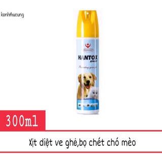 Thuốc xịt ve, ghẻ, chấy, rận, bọ chét cho chó mèo- HANTOX PRAY 300ml