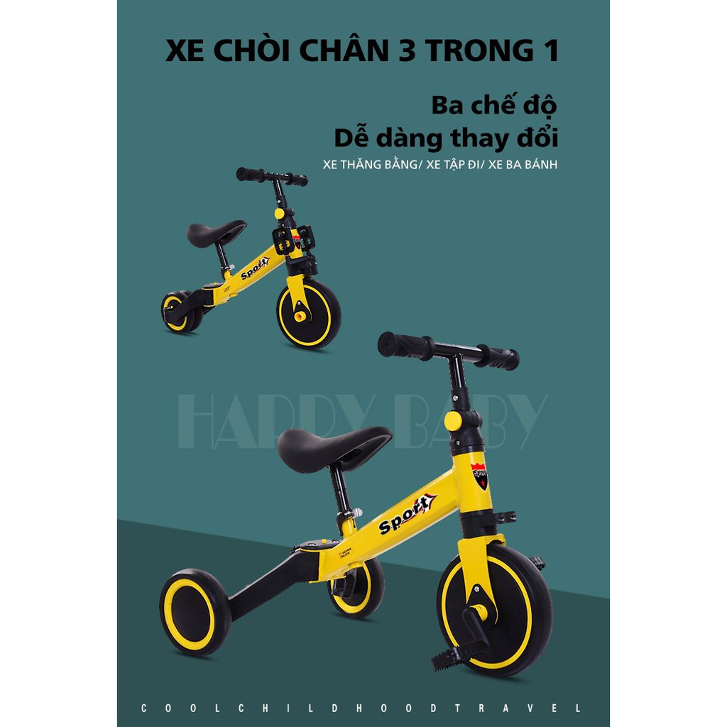 Xe chòi chân thăng bằng kết hợp xe đạp cho bé [HÀNG MỚI VỀ] HAPPYBABY