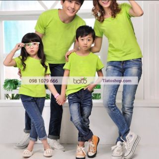 Sỉ áo thun trơn màu xanh cốm