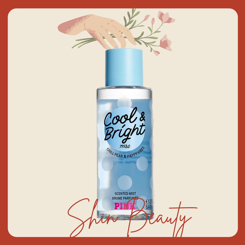 Xịt thơm hương nước hoa toàn thân body mist Victoria Secret Cool & Bright