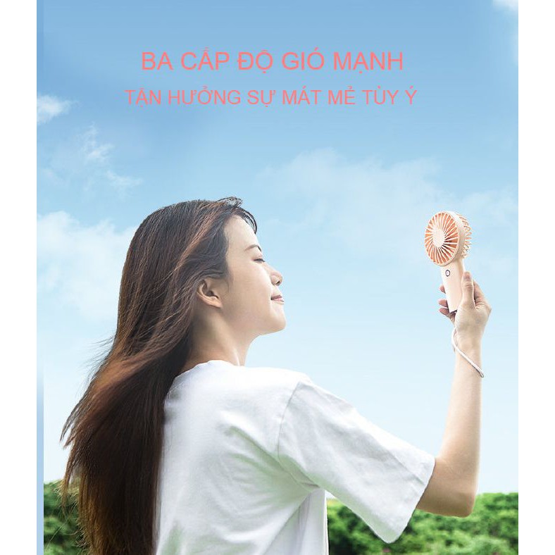 Quạt mini cầm tay tích điện khuếch tán hương thơm F2B, hàng chính hãng Jisulife, 3 cấp độ gió mạnh, 4000mAh | BigBuy360 - bigbuy360.vn