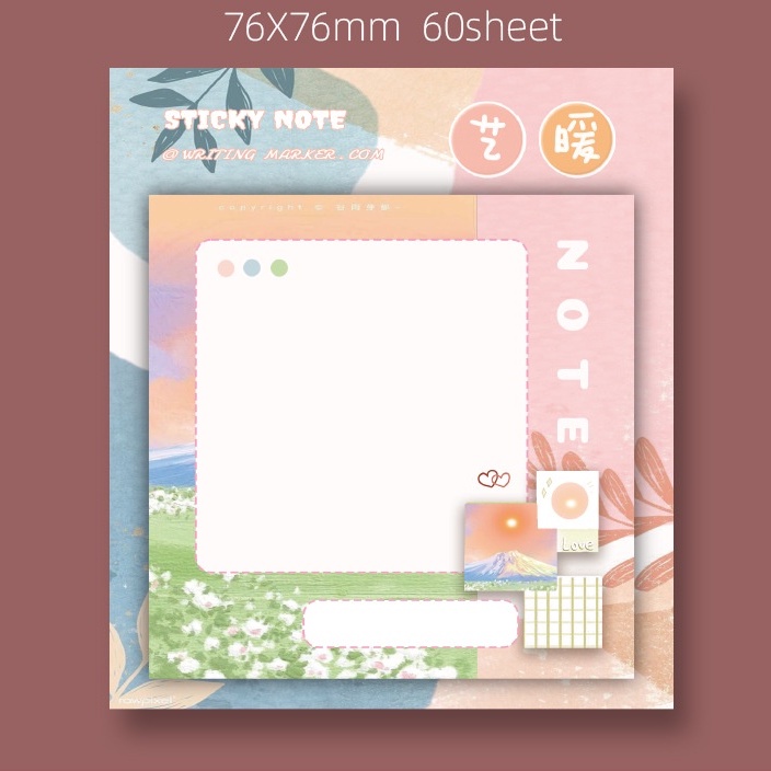 Giấy Dán Ghi Chú Họa Tiết Hoạt Hình Dễ Thương Phong Cách Hàn Quốc