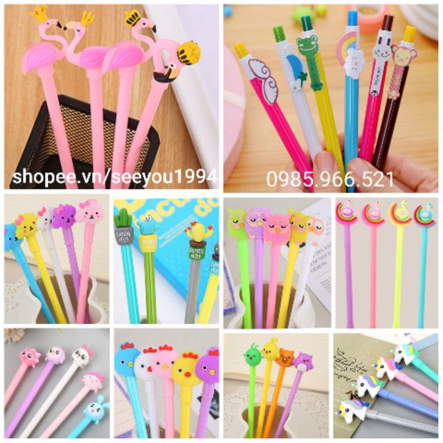 Giá Sỉ Bút Mực Nước Đầu Hình Thú Cute Đáng Yêu