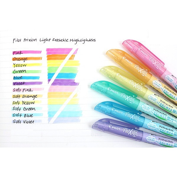 Bút dạ quang xóa được Pilot FriXion Light Soft Color Erasable Highlighter - Màu xanh lá pastel (Soft Green)