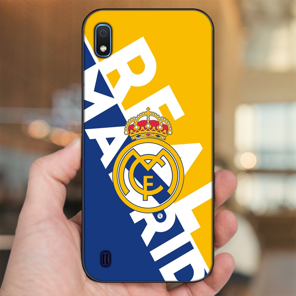 Ốp lưng Samsung A10 viền đen in hình Real Madrid