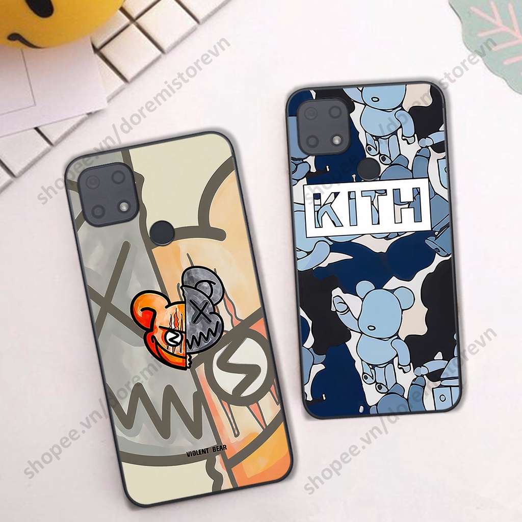 Ốp lưng Xiaomi Redmi 10C hình kaws, kith, bear brick nổi 3D phong cách độc đáo