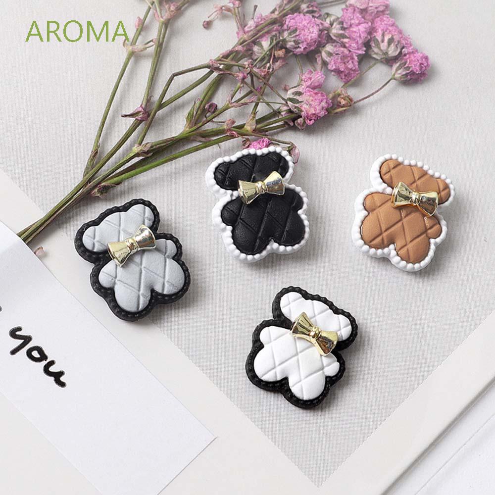 [Hàng mới về] Phụ kiện trang trí móng tay hình gấu cà vạt nơ 3d đáng yêu diy