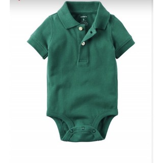 Bodysuit polo Carter size 24m màu xanh lá
