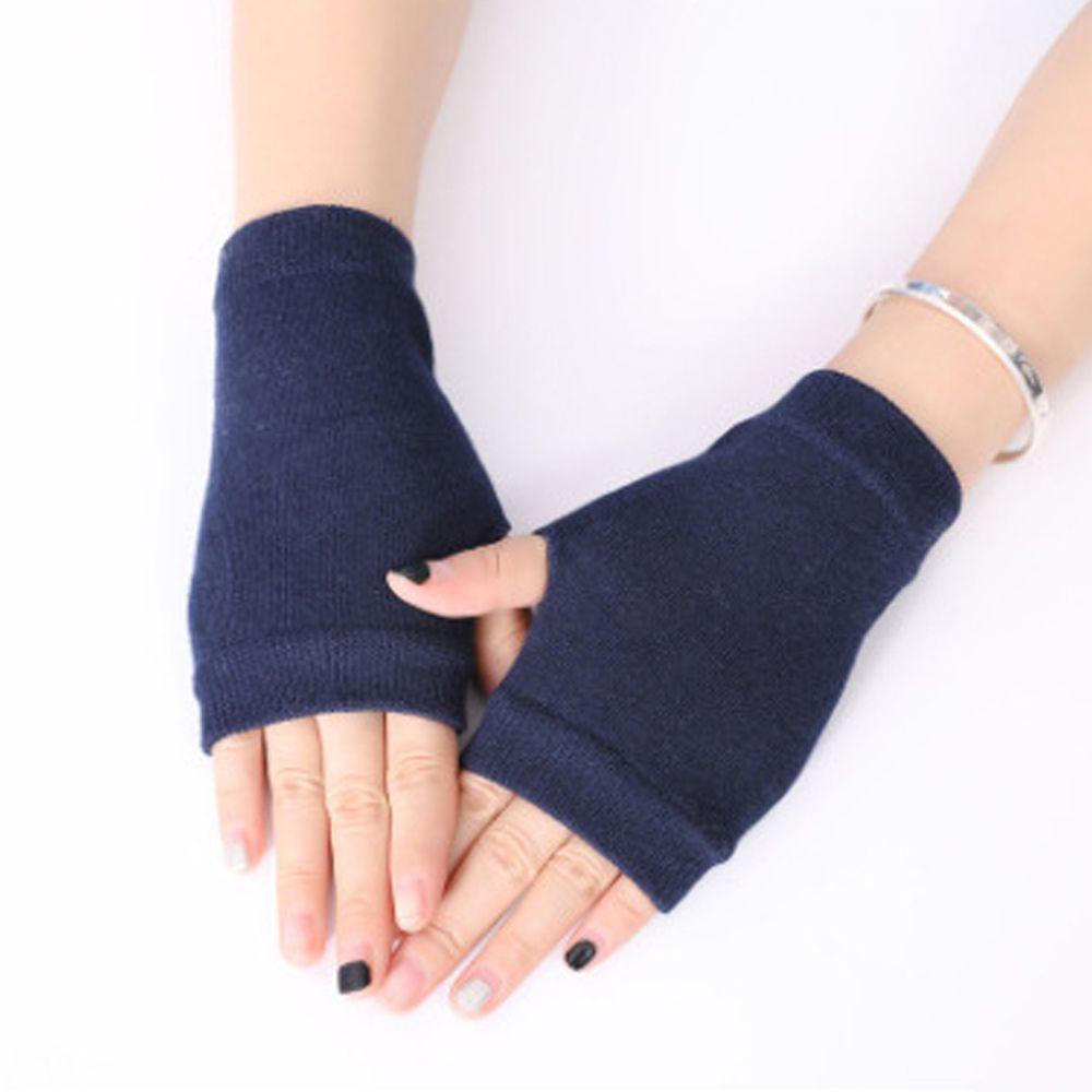 1 Đôi Găng Tay Hở Ngón Co Giãn Màu Trơn Phong Cách Harry