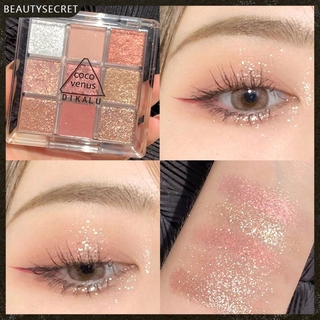 Phấn mắt Dikalu 9 màu ánh nhũ và lì lâu trôi hợp thời trang TSLM1