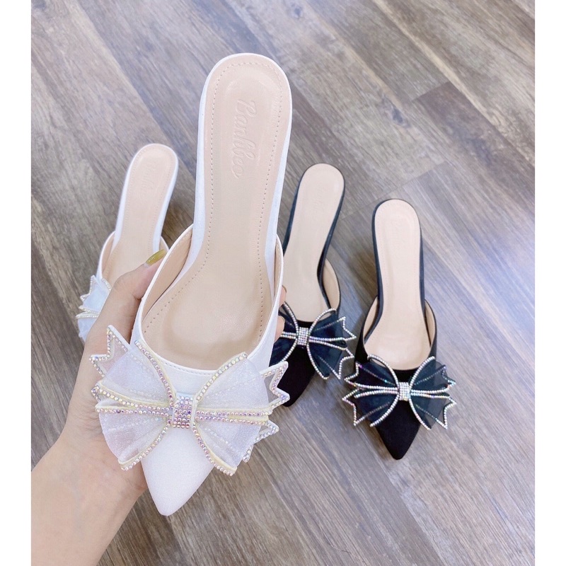 Dép Sục Nơ mang thoải mái, nhẹ nhàng mà thanh Lịch cao 5P - Giày mã NoBuom