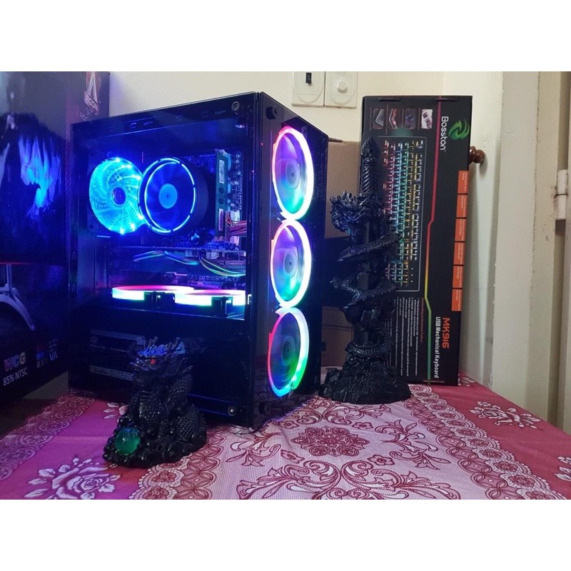 Bộ máy tính kính cường lực - màn hình 24 inch core i5 ram 8G chiến game tốt | BigBuy360 - bigbuy360.vn