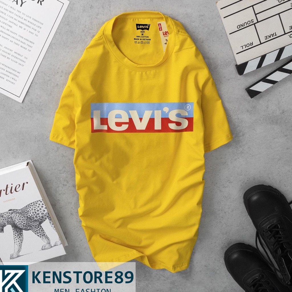 Áo thun nam cổ tròn LE VS blue and red ngắn tay cotton 100% KENSTORE89 ATK017