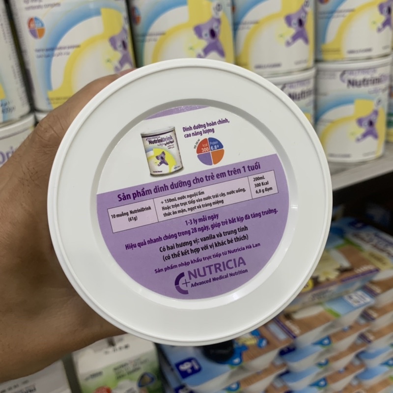 Combo 05 Lon Sữa Bột Nutricia Nutrinidrink Khối Lượng 400gram Date T2-2022 Vị Vani