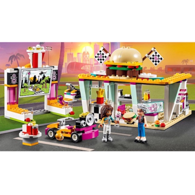 lắp ráp not Lego Friend 82113 xếp hình trường đua -friends con gái HỘP XẤU