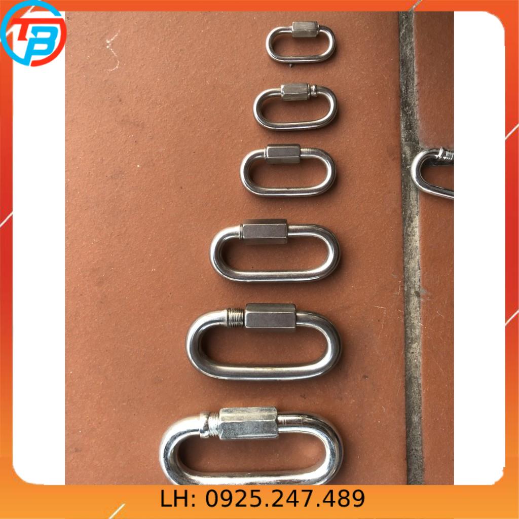 Móc nối xích, khóa xích INOX 4 5 6 8 10 12 CÁP THÉP Thái Bình Vina
